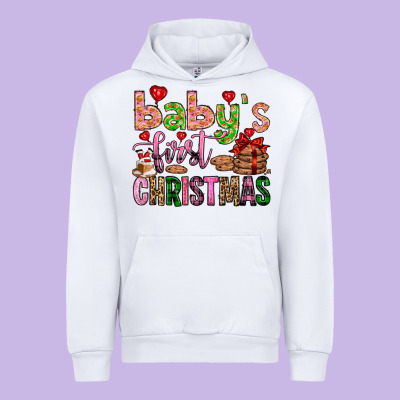 Baby's First Christmas Urban Hoodie Designed By Fadigitalartstudio