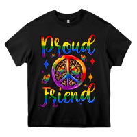 Black proud friend Heavy Core Tee - JahusDesignShop