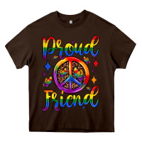 Chocolate Brown proud friend Heavy Core Tee - JahusDesignShop