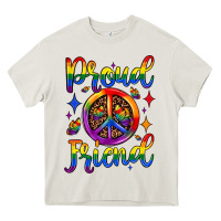 Cream proud friend Heavy Core Tee - JahusDesignShop