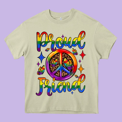Proud Friend Heavy Core Tee Designed By Jahusdesignshop
