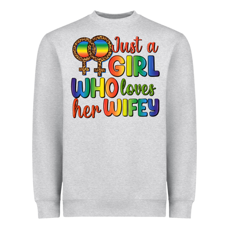Just A Girl Who Loves Her Wifey Heavyweight Sweatshirt by BundleAndBundleShop | Teevron