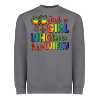Storm Just A Girl Who Loves Her Wifey Heavyweight Sweatshirt - BundleAndBundleShop
