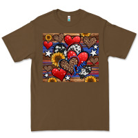 Cacao 4th of july american hearts Premium Tee - Jasminsmagicworld