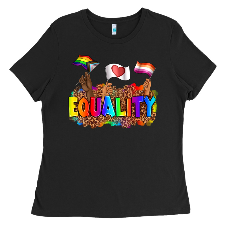 Equality Pride Flags Ladies Tee by AdoDesignShop | Teevron