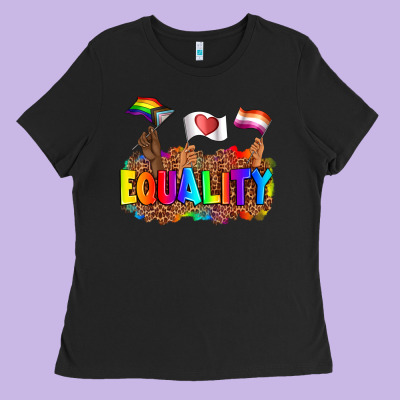 Equality Pride Flags Ladies Tee Designed By Adodesignshop