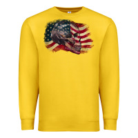 Lemon skull with american flag 4th of july Premium Sweatshirt - CowGirlArtShop