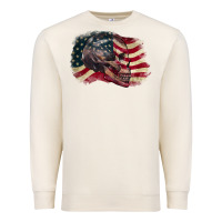 Sandshell skull with american flag 4th of july Premium Sweatshirt - CowGirlArtShop