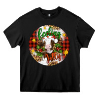Black Christmas feeling jolly cow ornament Heavy Core Tee - Artiststas