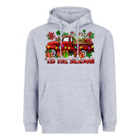 Heather Grey tis the season christmas truck Heavyweight Hoodie - CowGirlArtShop
