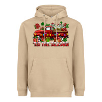 Mushroom tis the season christmas truck Heavyweight Hoodie - CowGirlArtShop