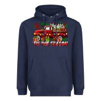 Navy tis the season christmas truck Heavyweight Hoodie - CowGirlArtShop