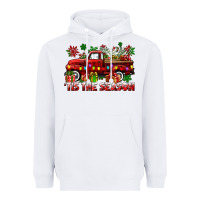 White tis the season christmas truck Heavyweight Hoodie - CowGirlArtShop