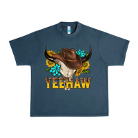 Midnight Navy yeehaw bull skull Urban Heavy Tee - NancyCooperArtShop