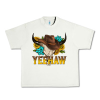 Pistachio yeehaw bull skull Urban Heavy Tee - NancyCooperArtShop