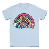Dusty Blue nurse rainbow Classic Tee - NancyCooperArtShop