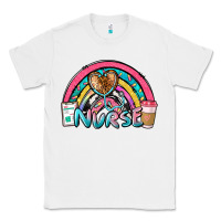 White nurse rainbow Classic Tee - NancyCooperArtShop