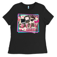 Black crafting queen Ladies Tee - AdoDesignShop
