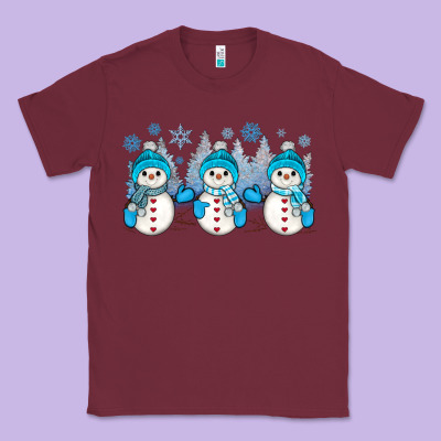 Snowman Winter Classic Tee Designed By Jahusdesignshop