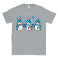Heather Grey snowman winter Classic Tee - JahusDesignShop