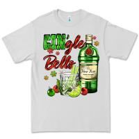 Gin`gle Bells With Bottle And Cocktail Premium Tee | Teevron