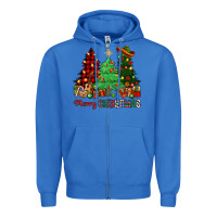 True Royal merry christmas trees Zipper Hoodie - NancyCooperArtShop