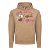 Vintage Coffee running on caffeine & chaos Vintage Hoodie - MaliasSmallBusiness