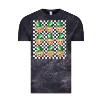 Cloud Black boujee checker board leprechaun Vintage Tee - MaliasSmallBusiness