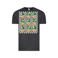 Vintage Black boujee checker board leprechaun Vintage Tee - MaliasSmallBusiness