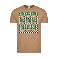 Vintage Coffee boujee checker board leprechaun Vintage Tee - MaliasSmallBusiness