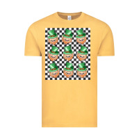 Vintage Mustard boujee checker board leprechaun Vintage Tee - MaliasSmallBusiness