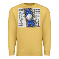 Antique Gold volleyball mom blue mother's day Premium Sweatshirt - CowGirlArtShop