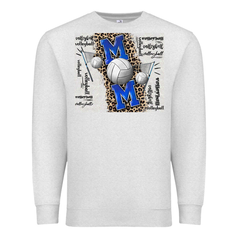 Volleyball Mom Blue Mother's Day Premium Sweatshirt by CowGirlArtShop | Teevron