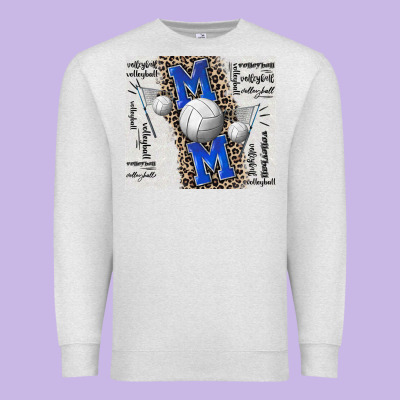 Volleyball Mom Blue Mother's Day Premium Sweatshirt Designed By Cowgirlartshop