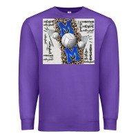 Purple volleyball mom blue mother's day Premium Sweatshirt - CowGirlArtShop