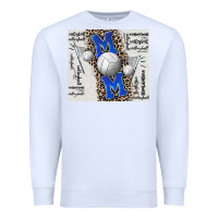 White volleyball mom blue mother's day Premium Sweatshirt - CowGirlArtShop