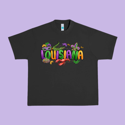 Mardi Gras Louisiana Urban Heavy Tee Designed By Maliassmallbusiness