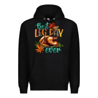 Black best leg day ever Premium Hoodie - CowGirlArtShop