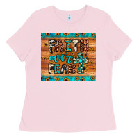 Bubblegum Pink faith over fear Ladies Tee - JahusDesignShop