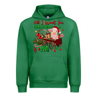 Emerald all i want for christmas is a pig Urban Hoodie - FaDigitalArtStudio