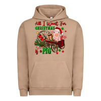 Pigment Burro all i want for christmas is a pig Urban Hoodie - FaDigitalArtStudio
