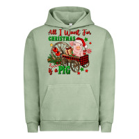 Pigment Oil Green all i want for christmas is a pig Urban Hoodie - FaDigitalArtStudio