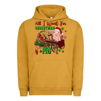 Pigment Peanut Butter all i want for christmas is a pig Urban Hoodie - FaDigitalArtStudio