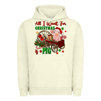 Pigment Pistachio all i want for christmas is a pig Urban Hoodie - FaDigitalArtStudio