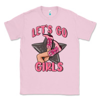 Bubblegum Pink lets go girls cowgirl boots star Classic Tee - MaliasSmallBusiness