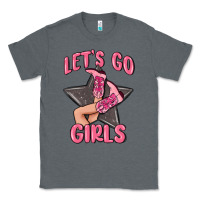 Charcoal Heather lets go girls cowgirl boots star Classic Tee - MaliasSmallBusiness