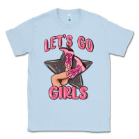 Dusty Blue lets go girls cowgirl boots star Classic Tee - MaliasSmallBusiness