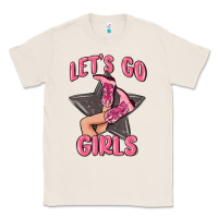 Natural lets go girls cowgirl boots star Classic Tee - MaliasSmallBusiness