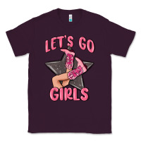 Plum lets go girls cowgirl boots star Classic Tee - MaliasSmallBusiness