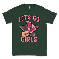 Sports Green lets go girls cowgirl boots star Classic Tee - MaliasSmallBusiness